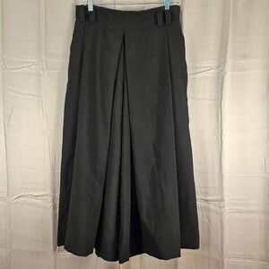 Gabby Isabella Womens Black Gaucho Wide Leg Pants Medium